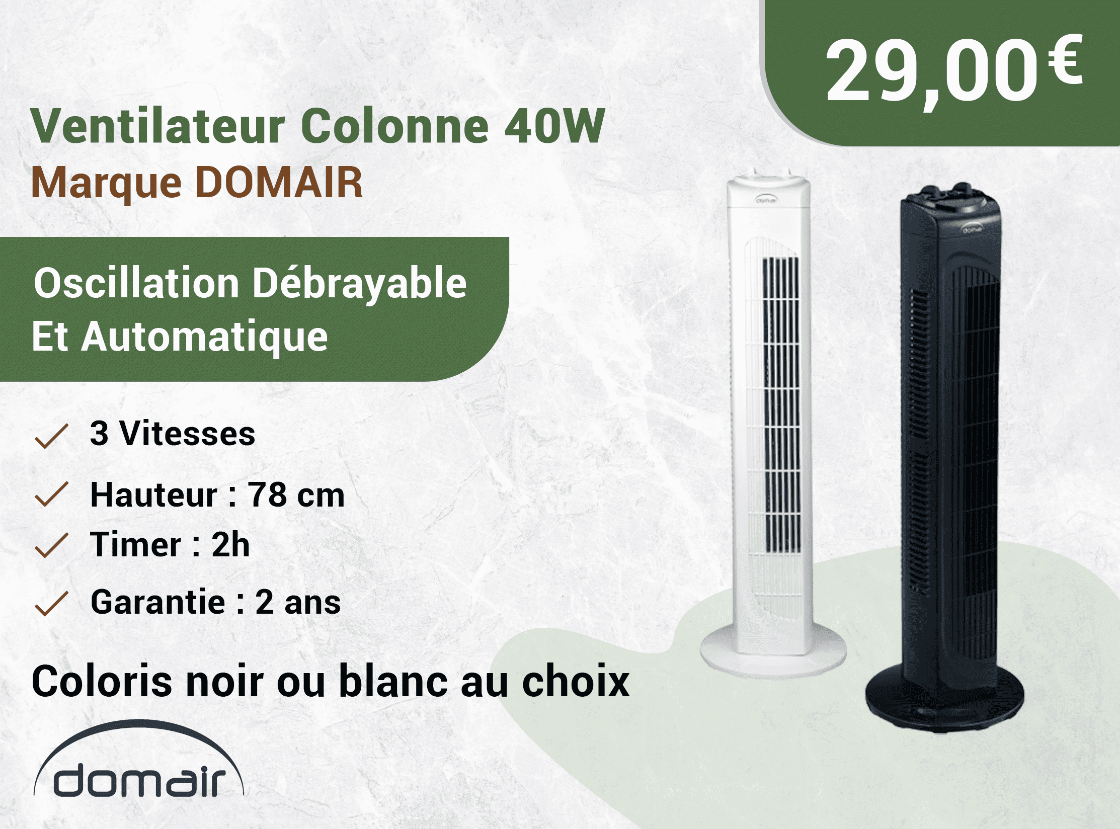 Chauffage d'appoint à technologie thermo céramique Fast Heater blanc